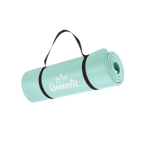 Килимок для фітнесу  Queenfit NBR 1,5 см turquoise - фото №2